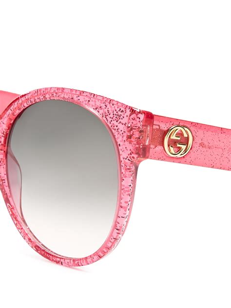 gucci pink lens sunglasses|gucci pink clear glasses.